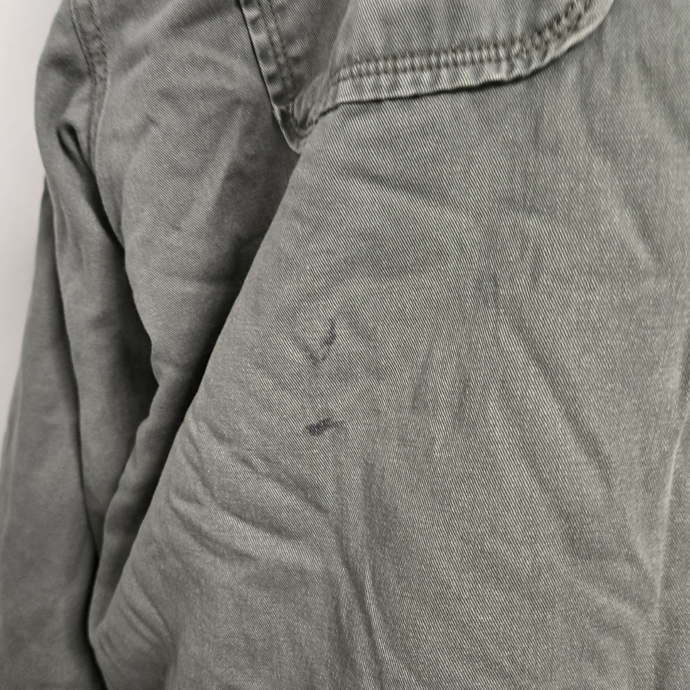 Men Levi's Green Military Style Jacket with Flag Patch Size 3XL - Picture 4 of 10